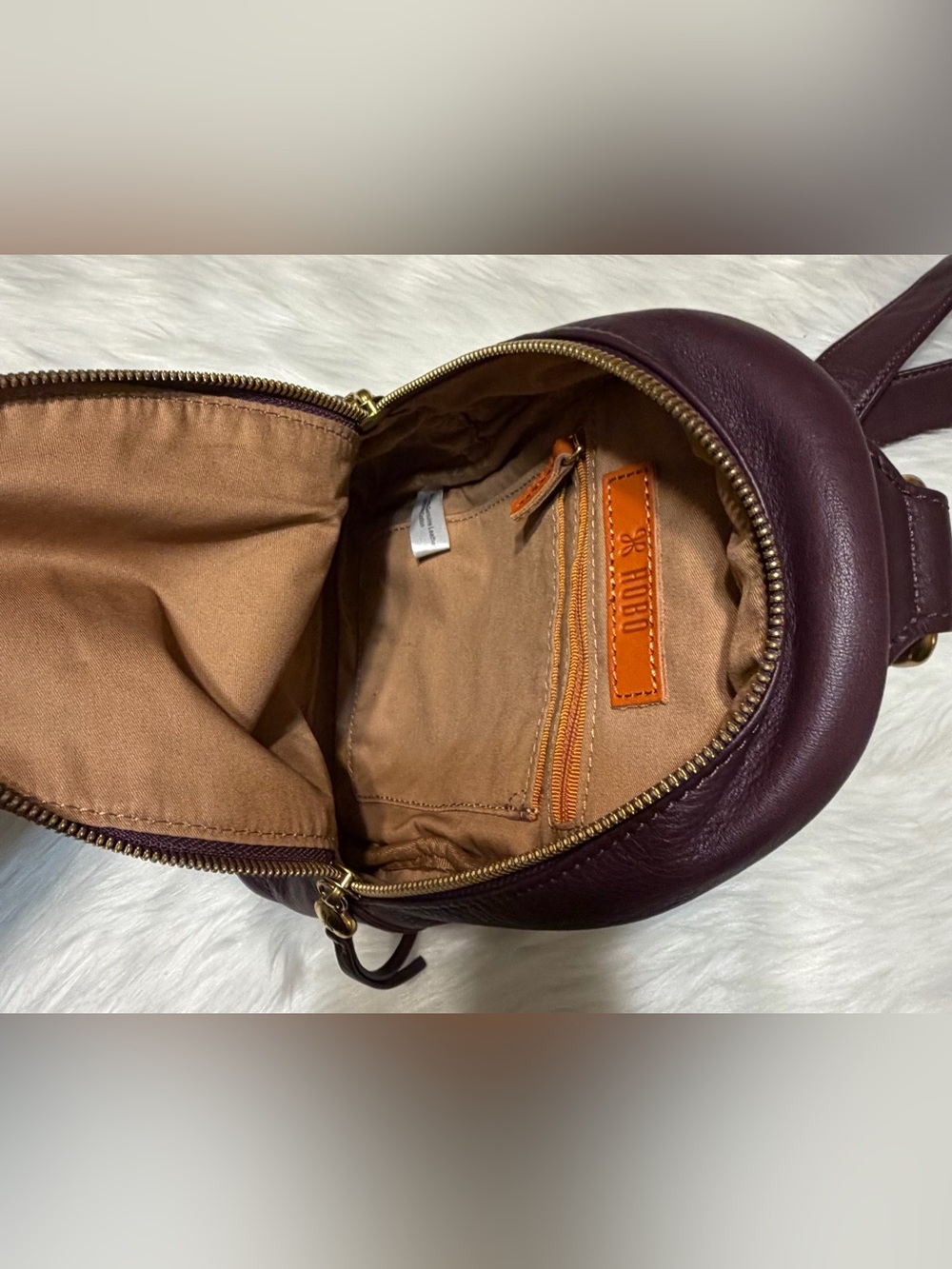 HOBO Fern Sling Mulberry Glaze Leather Crossbody - Picture 14 of 14